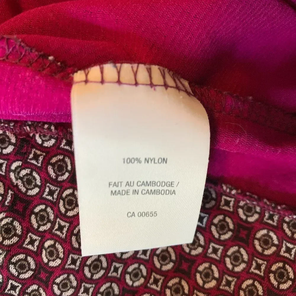 Pretty maroon Blouse, Size XL fits M - Picture 12 of 12